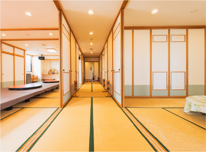 個室と宴会場